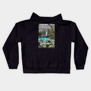 Waterfall on Kozjak River Kids Hoodie